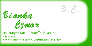 bianka czmor business card